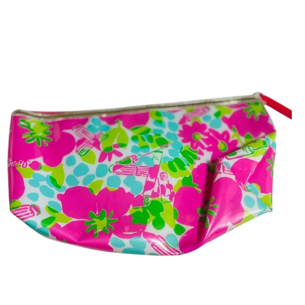 Lilly Pulitzer for Estee Lauder Women's Pink Floral Makeup Bag Ideal For Travel
